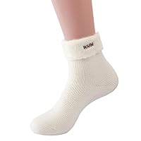 Women's Home Socks Brushed Thickened Plush Warm Socks Soft Cozy Thermal Socks for Woman Lady Girl Hosiery