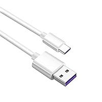 USB Type C Cable 5A Fast Charging 3FT, USB C to USB A Charger Cord Support QC 3.0 USB 2.0 480Mbps Data Transfer Compatible with Galaxy S10 S9 S21, Note 10 9,Other USB-C Device ect.-White