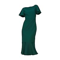 Ms. Summer Casual Temperament Fashionable Fishtail Dress Dress Horn Sleeve Fishtail Plus Size Long Dresses for