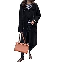 2021 and Winter end Double-Sided Cashmere Coat Ladies Loose mid-Length Over-The-Knee Double-Breasted Coat