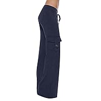 Women Parachute Pants Y2K Teen Girls Cargo Pants Elastic Waist Hiking Wide Leg Pants Joggers Trendy Casual Trousers