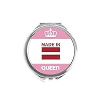 Made In Latvia Country Love Mini Double-sided Portable Makeup Mirror Queen