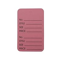 Large Pink Coupon Tag, UnStrung Vertical Perforated Merchandise Tag (Pack of 1000)