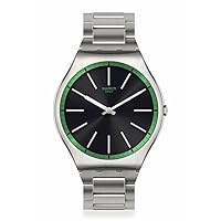 Swatch Green Graphite Men's Silver Watch SS07S128G