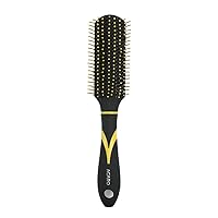 Breeze Flat Hair Brush, Black and Yellow, 120 g