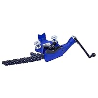 Yost Vises BC-6 Bench Chain Vise | 1/4 Inch to 6 Inch Pipe Clamp Capacity | Work Bench Vise | Heavy Duty Cast Iron Body and Durable Leg Chain | Blue