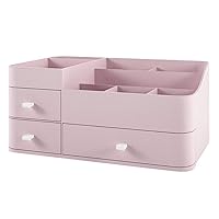Beauty Makeup Storage Boxes Cosmetics Organiser Multifunctional Table Organiser for Makeup Girls (Pink)
