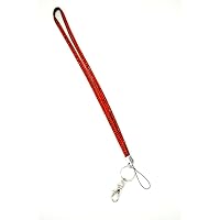 Colored Rhinestone Lanyards with ID Badge Holder & Key Chain Attached || Perfect for Nurses, Doctors, Lawyers, Gifts, Students and Anyone Else Who is Required to Wear an ID Badge or Simply us as a Rhinestone Keychain (REGULAR RUBY RED)