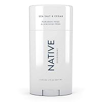 Native Deodorant Contains Naturally Derived Ingredients, 72 Hour Odor Control | Deodorant for Women and Men, Aluminum Free with Baking Soda, Coconut Oil and Shea Butter | Sea Salt & Cedar