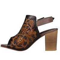 ROPER Womens Mika Floral Embossed Shootie Pumps Dress Casual Casual High Heel 3