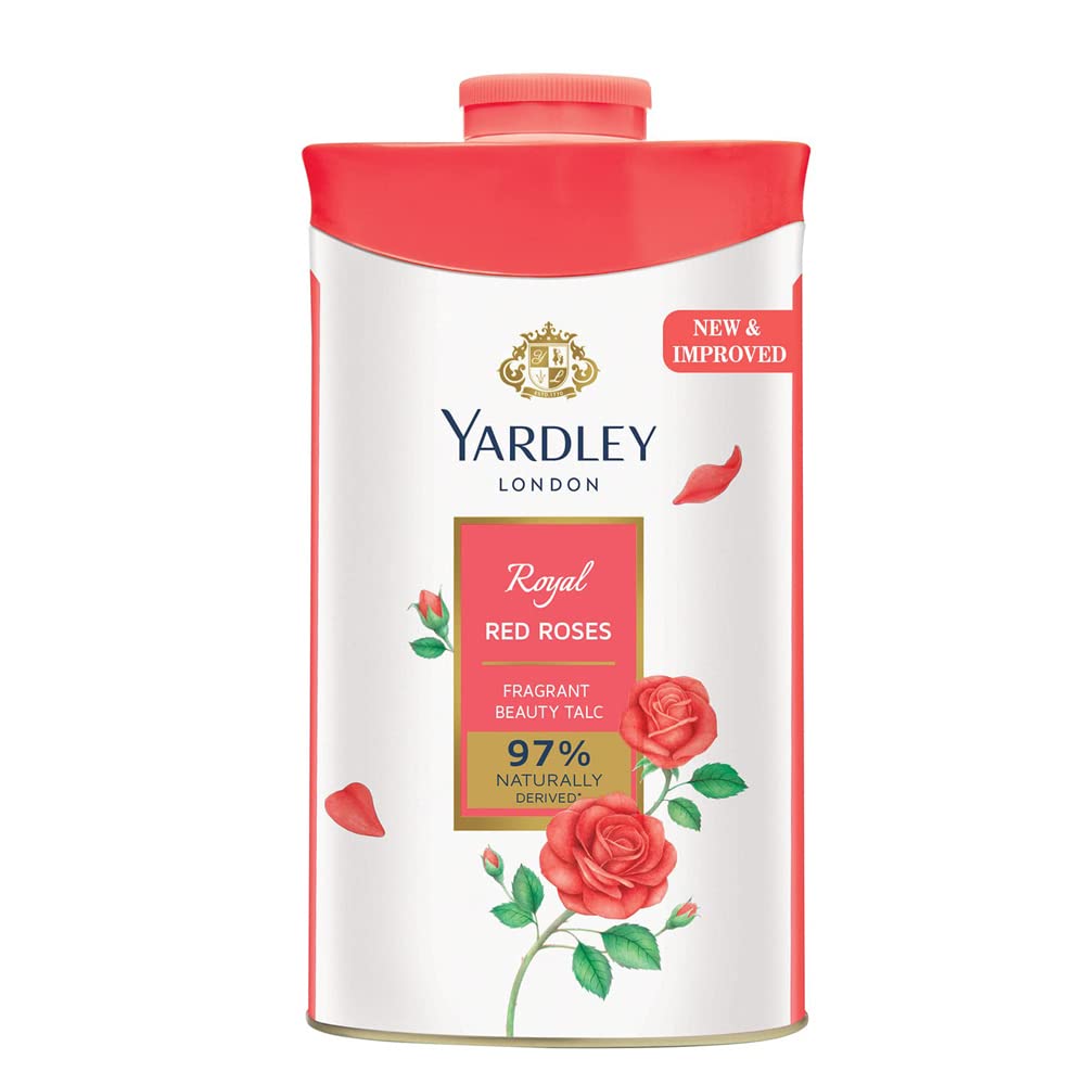 Yardley London RED ROSE Perfumed Deodorizing Talc Talcum Powder 100gm