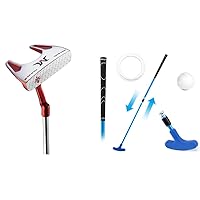 Men's Golf Putter with Red Grip & Adjustable Putter for Men and Kids,Great for Family Golf Game,Bundle of 2