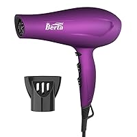Salon Professional Negative Ionic Blow Dryer Hair Dryer 1875W High-Power Ceramic Hair Blower (Purple)