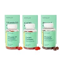 NATALIST Prenatal Gummies for Her Daily Preconception & Pregnancy Formula Vitamin D3 1000 IU (25 mcg) Gummies CoQ10 Gummies Daily Fertility Vitamin