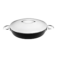 SCANPAN Professional 4.25 qt Chef Pan with Lid - Easy-to-Use Nonstick Cookware - Dishwasher, Metal Utensil & Oven Safe - Made in Denmark