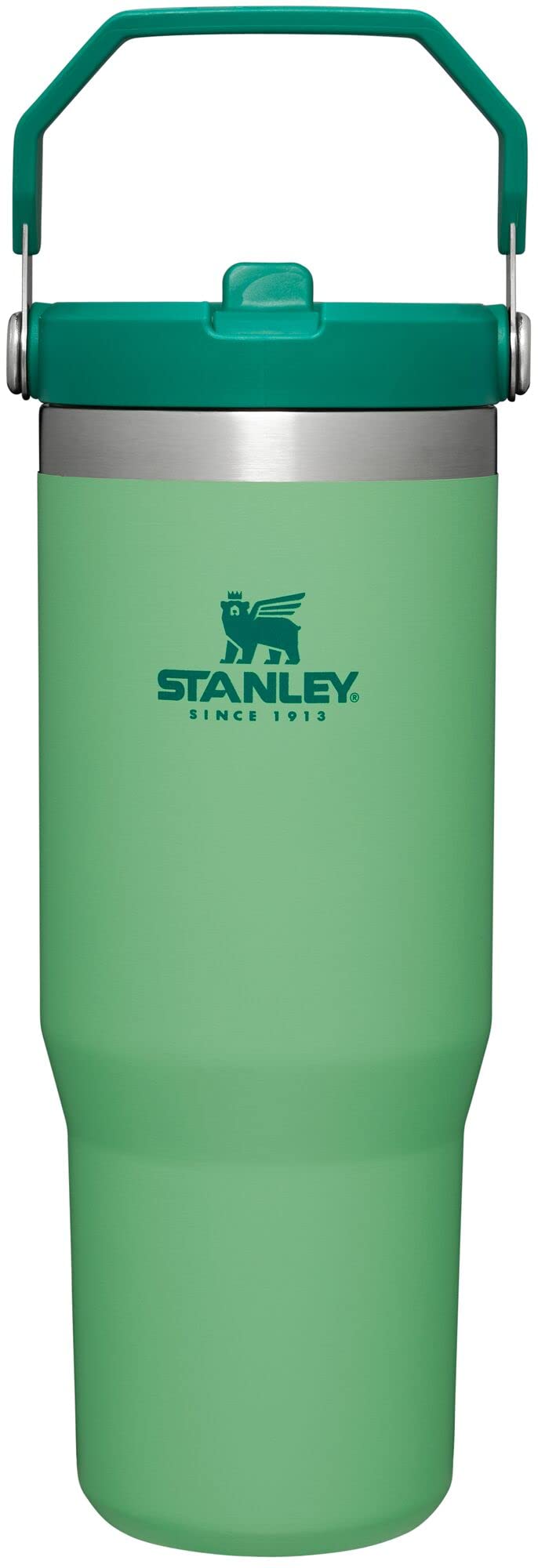 Stanley IceFlow Stainless Steel Tumbler with Straw - Vacuum Insulated Water Bottle for Home, Office or Car - Reusable Cup with Straw Leakproof Flip - Cold for 12 Hours or Iced for 2 Days (Jade)