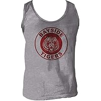 Saved By The Bell Bayside Tigers Logo Heather Gray Men's Tank Top
