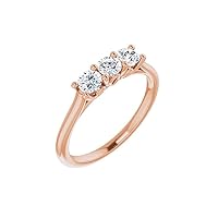 Sonia Jewels 3 Three Stone Diamond Wedding Band Anniversary Ring