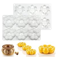 Silicone Mold Flower Shaped Silicone Donut Molds, Baking Pans, 6-Cavity Reusable Cake Maker Cookie Tray for Kitchen, Dishwasher, Oven, Microwave, Freezer Safe (Flower Donut J)
