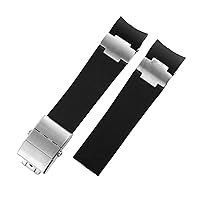 For Ulysse Nardin Silicone Rubber Watch Band 263 DIVER Curved End strap 22mm Waterproof belt watch Bracelets