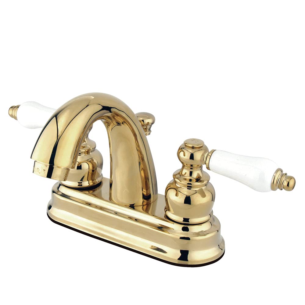 Kingston Brass KB5612PL Restoration 4-Inch Centerset Lavatory Faucet, Polished Brass