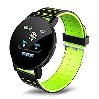 Men's and Women's Sports Smart Watch Waterproof Round Blood Pressure Monitoring Bracelet Compatible with Android and iOS 2021 Plus 119
