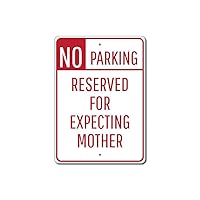 Expecting Mother Parking Sign, Sign Pregnant Mother Sign, Pregnancy Parking Decor, Pregnancy Announcement Aluminum Sign - 8