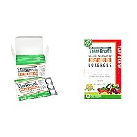 TheraBreath Chewing Gum with ZINC Citrus Mint 10 Count Pack of 6 & Dry Mouth Lozenges with ZINC Tart Berry 100 Lozenges