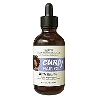 Dead Sea Collection Essential Hair Oil Treatment For Curly Hair With Biotin - Nourishing Hair Growth Oil for Split Ends - Provide Hair Growth And Strengthening - 4 Fl. Oz.