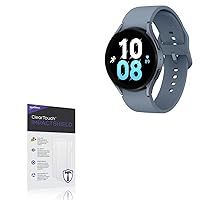 BoxWave Screen Protector Compatible with Samsung Galaxy Watch 5 - ClearTouch ImpactShield (2-Pack), Impenetrable Screen Protector Flexible Film