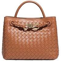 Woven Bags for Women Bowknot Small Tote Hobo Crossbody Bags PU Leather Handwoven Satchel Woven Purses Gift 2023