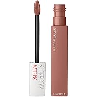 Super Stay Matte Ink Liquid Lipstick Makeup, Long Lasting High Impact Color, Up to 16H Wear, Seductress, Light Rosey Nude, 1 Count