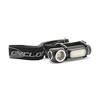 Cyclops Hades Horizon Headlamp | Tactical Durable Lightweight Aluminum Compact Adjustable Headband Weather Resistant IPX4 Rechargeable Removable Bright 2 Color LED 500 Lumen Headlight