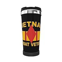 Vietnam 5th Infantry Div Combat Veteran Portable Insulated Tumblers Coffee Thermos Cup Stainless Steel With Lid Double Wall Insulation Travel Mug For Outdoor