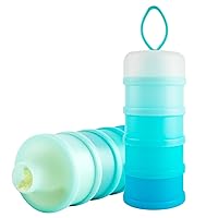 Formula Dispenser On The Go,XUNICUTE Baby Formula Container, Travel Stackable Kids & Toddler Snack Containers, Blue