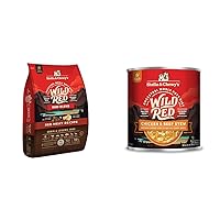 Stella & Chewy's Wild Red Raw Blend Kibble Dry Dog Food Grain Free Red Meat Recipe, 21lb Bag + Wild Red Chicken & Beef Stew Wet Dog Food, 10oz Cans (Pack of 6)