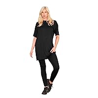 janisramone® Co Ord Sets for Women, Oversized Baggy Longline T Shirt Top with Leggings - Ideal Summer Tracksuit, Gym Set, Lounge Wear Sets for Women UK