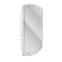 Arched V Groove Recesed Frameles Medicine Cabinet, Vanity Mirror, Bathroom Mirrors, Glass Wall Mount Mirrors, Living Room Mirrors - 16