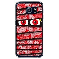 YESNO Mummy-kun Paisley Red (Clear) / for Galaxy S6 SC-05G/docomo DSC05G-PCCL-201-N199
