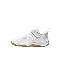 Nike Omni Multi-Court Little Kids' Shoes (DM9026-105, White/White-Pure Platinum-LT Smoke Grey) Size 13