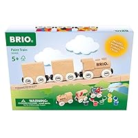 BRIO – 36006 Paint Train | Wooden DIY Customisable Toy Train for Kids Aged 5 Years Up