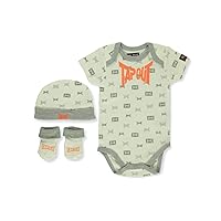 TAPOUT Baby Boys' 3-Piece Layette Gift Set - Vanilla, 0-3 Months