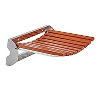 Wooden Bathroom Folding Seat, Wall Mounted Shower Bench for Indoor Shower, Wall Mounted Shower Seat Bench