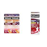 Robitussin Children's Honey Cough Relief Day & Night Value Pack with Fruit Punch Nighttime Cough Medicine for Kids - 2 x 4 Fl Oz Bottles