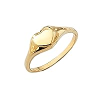 Amazon Essentials 14K Plated Sterling Silver Round Signet Ring