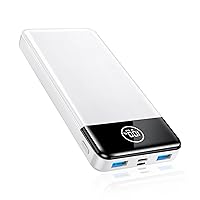 Portable Charger, 33800mAh Power Bank, 22.5W Fast Charging Battery Pack with USB C/USB A Output, Digital Display Portable Phone Charger for iPhone 14/13/12 Pro Samsung Google LG iPad AirPods(White)