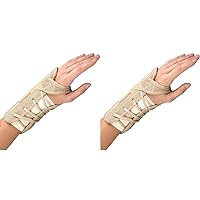 OTC Wrist Brace, Soft-Fit Lace Closure Hand Wrist Splint, Postoperative Care, Medium (Left Hand) (Pack of 2)