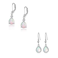 Dangle Earrings Sets Teardrop Opal Earrings for Women Opal Jewelry Gift for girls