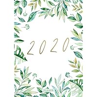 A4 Planer 2020: Din A4 Wochenplaner 2020 mit Floral Cover | 21 x 29,7 cm | 2 Seiten pro Woche | 1 Spalte pro Tag | Terminplaner Januar bis Dezember 2020 (German Edition)