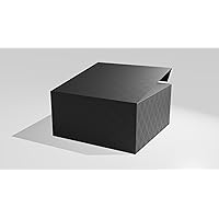 Gift Box 8 x 8 x 4 inch - Magnetic Gift Boxes with Lids for Presents Contains Card, Ribbon, Shredded Paper Filler Gift Box for Christmas, bridal gifts, birthday gifts, anniversary (10 Count (Pack of 10), Matte Black / Gloss Pattern)